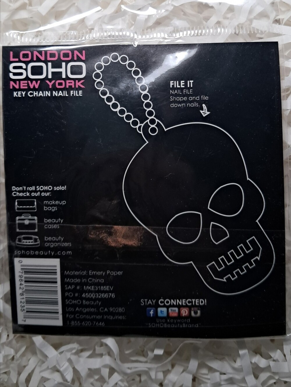 Skull Keychain Nail File - Picture 2 of 2